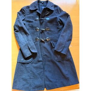 GAP Women‎ Black Duffle Coat Toggle Button Long Sleeve Size S